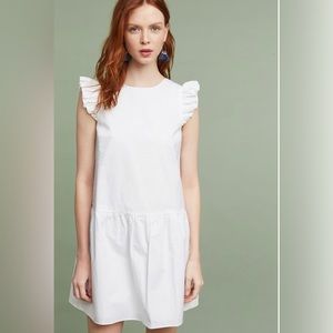 Maeve Sadie drop waist dress ruffle sleeves tie back cotton lined